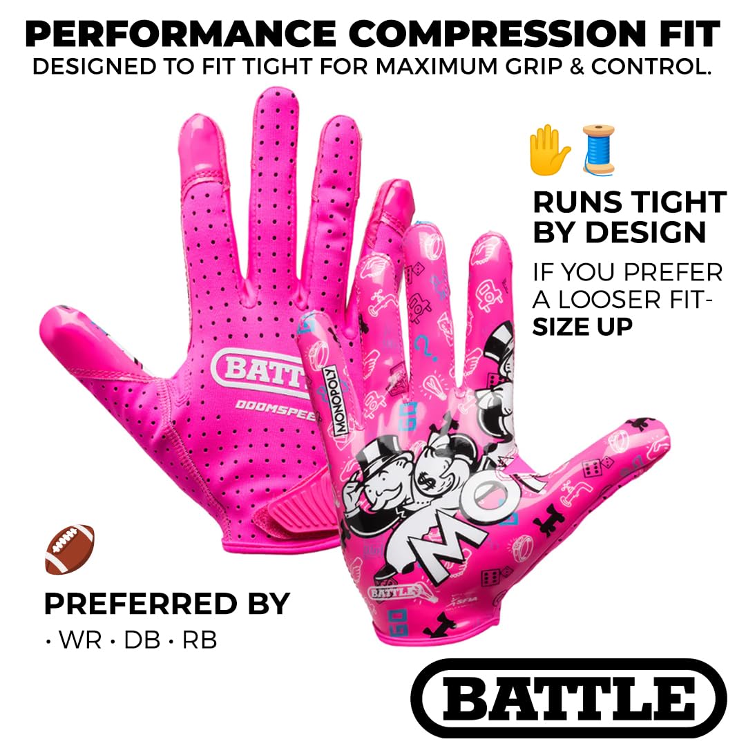 Amazon.com : Battle Doom Speed Football Receiver Gloves – Ultra