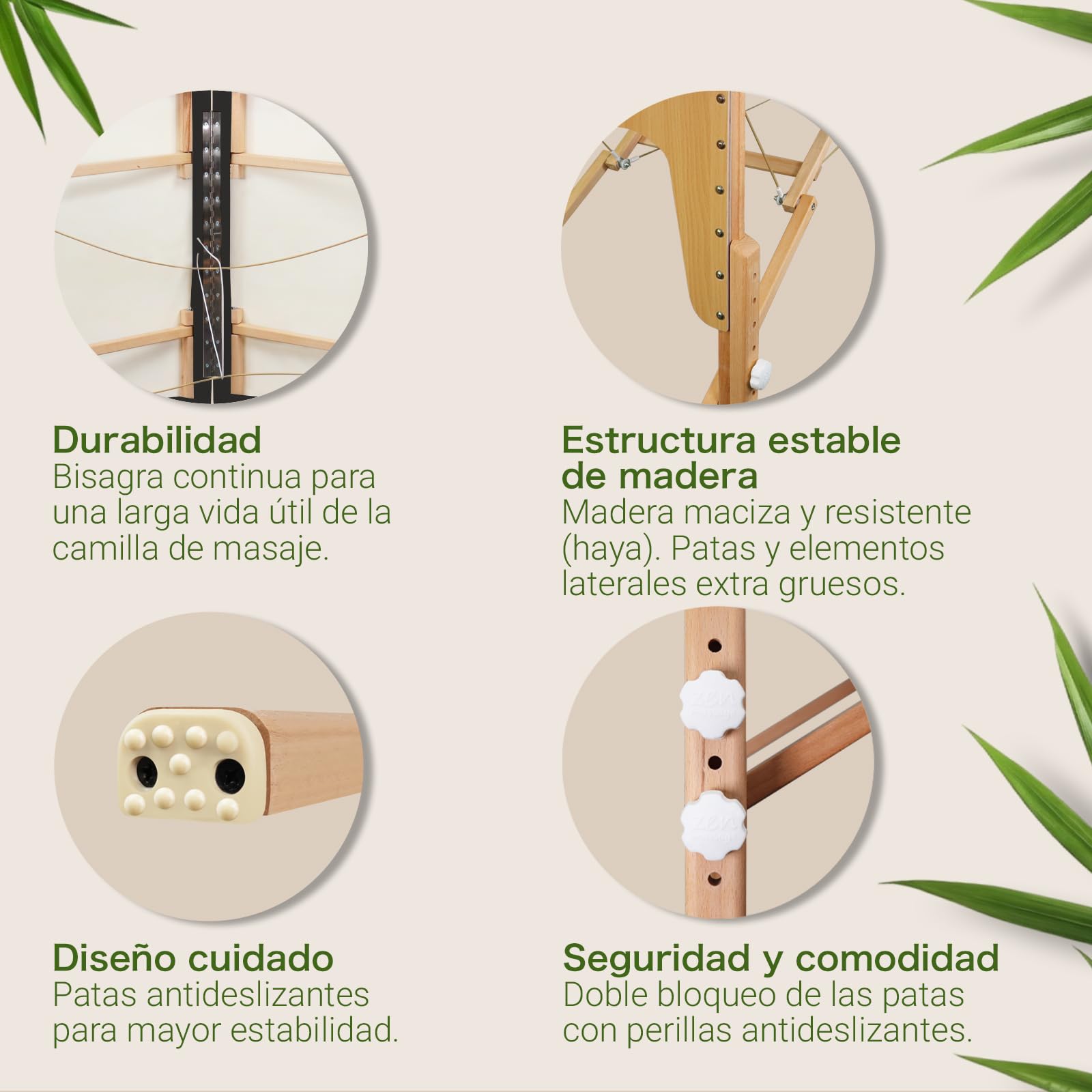 MASSUNDA - Camilla Masaje móvil Confort Deluxe Regulable en Altura - Camilla estetica Ancha de Madera Maciza - Camilla con reposacabezas ergonómico, Funda, reposabrazos, cojín (Negro) Negro