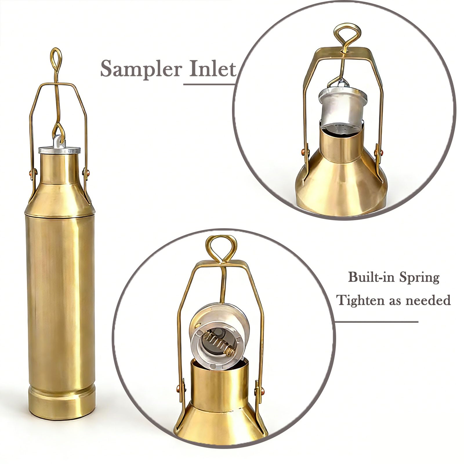 Dispositivo Industrial para la Toma de muestras de Aceite, Extractor de líquidos de 1000 ml, Equipado con Cuerda de algodón antiestática, Cobre y Acero Inoxidable, Cuerda de 5 Metros de Long