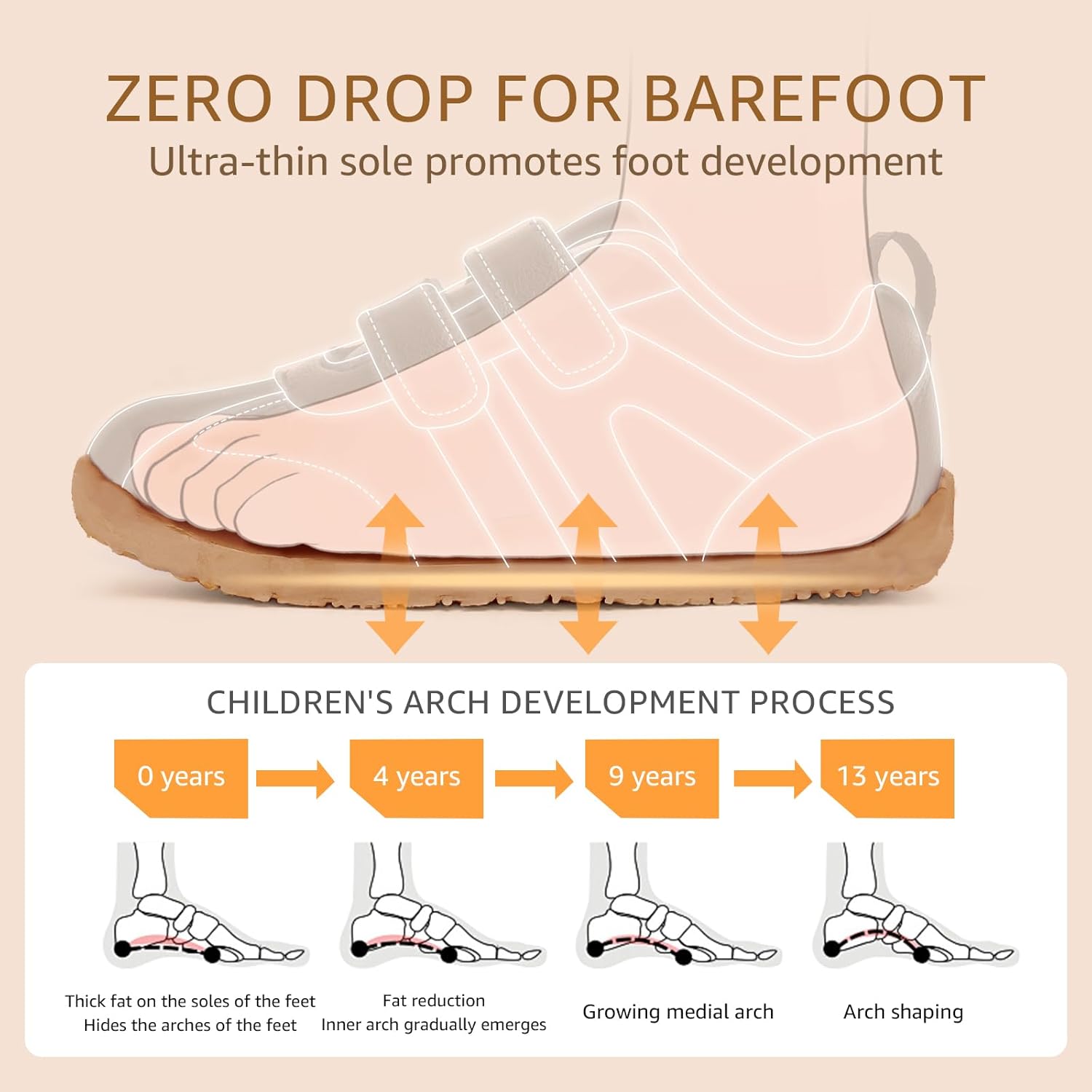 STQ KIDS Toddler Wide Toe Box Barefoot Shoes Girls Boys Sneakers Zero Drop Fashion Kid Tennis Running Shoes Lightweight Non-Slip Comfortable First Walking Shoe Outdoor Activities School