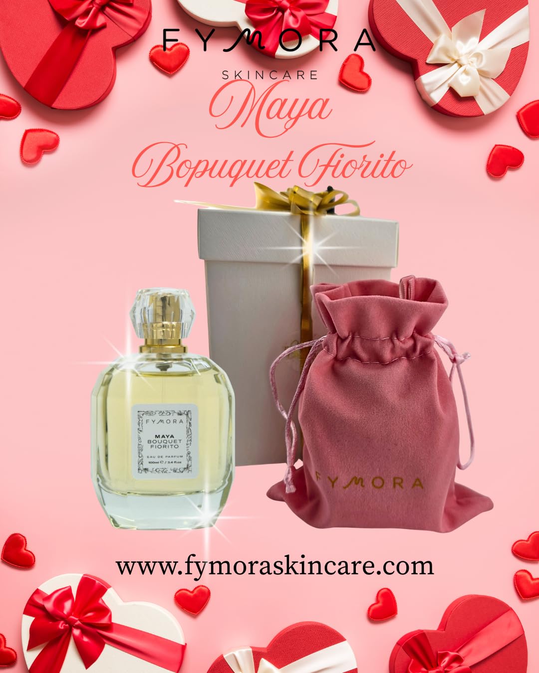 Profumo Maya, Eau de Parfum, Profumo donna, Bouquet Fiorito - Essenza Floreale e muschiata, 100ml