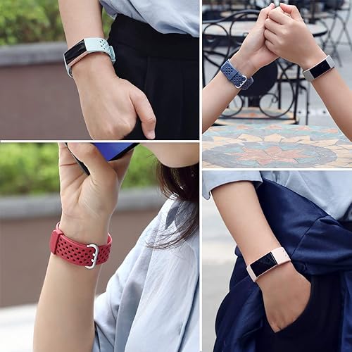 Vista 31 de Wepro - Correas de repuesto para bandas, impermeable, con orificios, transpirable, pequeña y grande, para mujeres y hombres, Negro