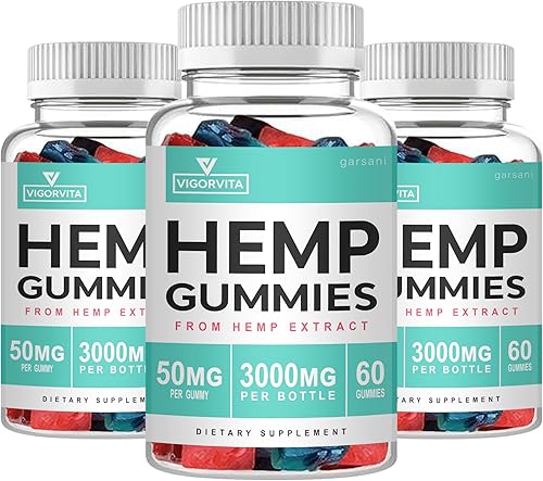 Vigorvita Gummies - Gomitas de cáñamo Vigor Vita (paquete de 3, 180 gomitas)
