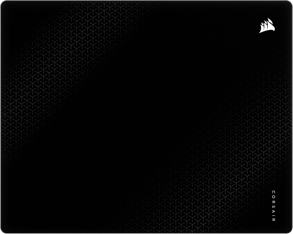 Almohadilla para mouse MM Glass Precision – Negro | Grande (500 x 400 mm), superficie de vidrio mate, recubrimiento amortiguador de sonido, base de poliuretano antideslizante