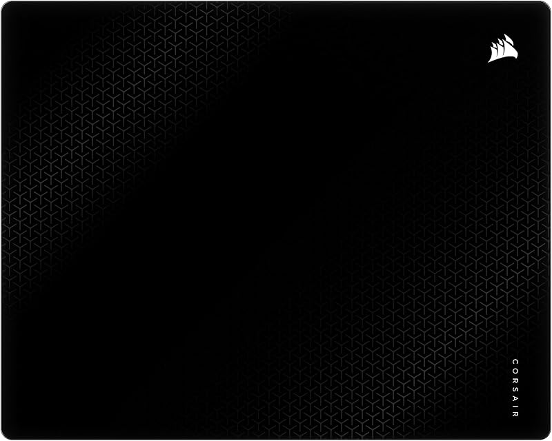 Almohadilla para mouse MM Glass Precision – Negro | Grande (500 x 400 mm), superficie de vidrio mate, recubrimiento amortiguador de sonido, base de poliuretano antideslizante