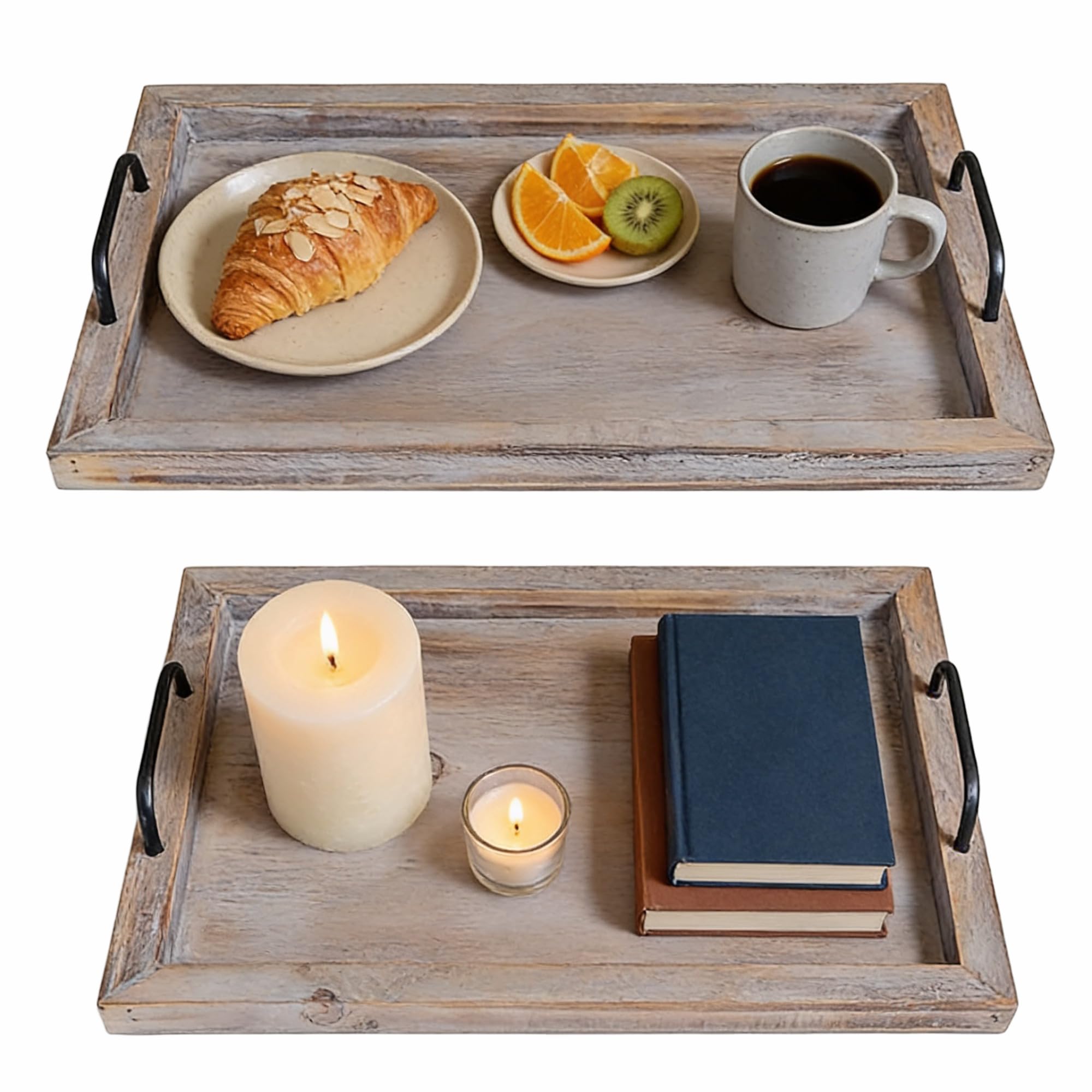 Photo 1 of Besti Rustic Vintage Serving Trays (Set of 2)