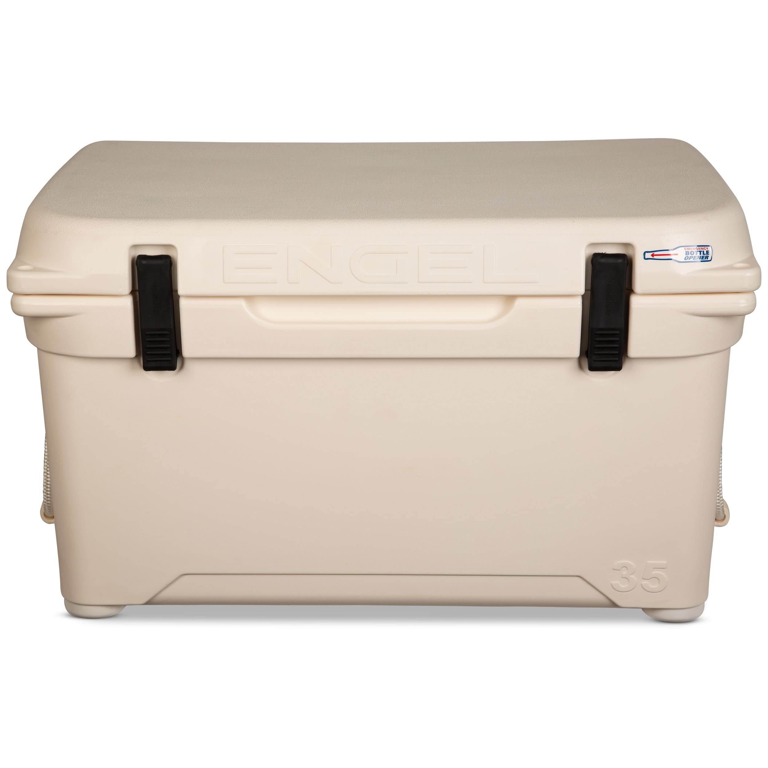 Engel Coolers ENG35 Cooler | 36 Can High Performance Durable Seamless Rotationally Molded Ice Box for Camping, Hunting, and Fishing - Coastal White