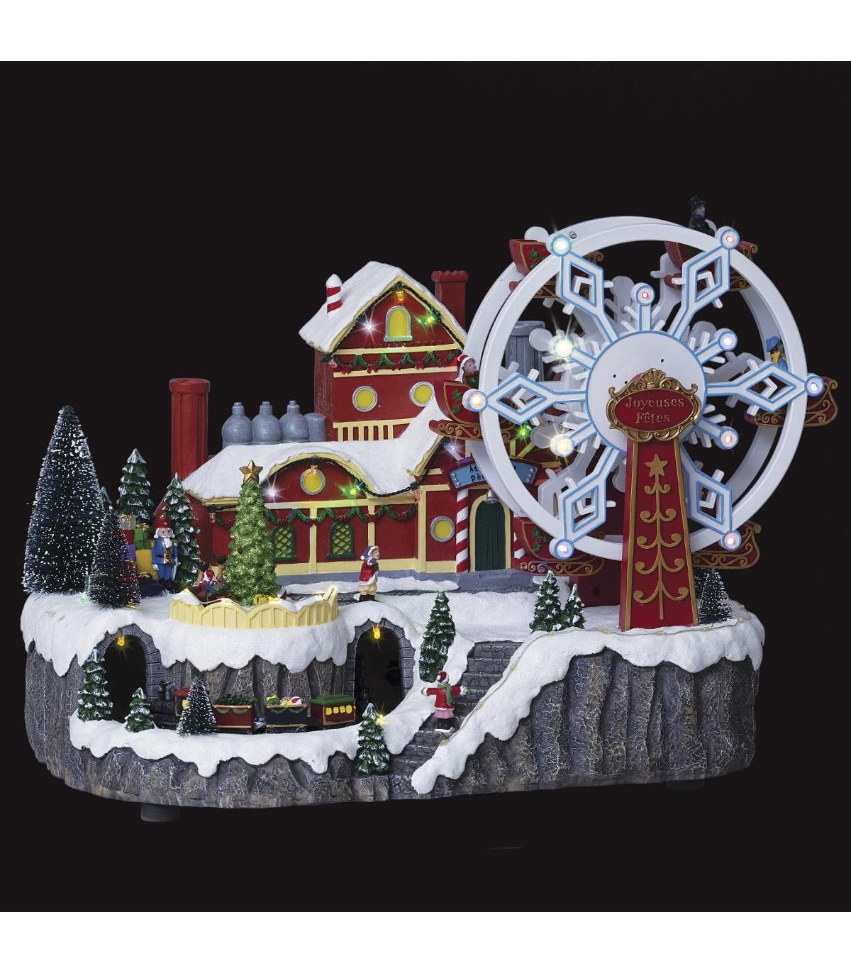 Village de Noël Lumineux Roue du Père Noël animée - Feeric Christmas