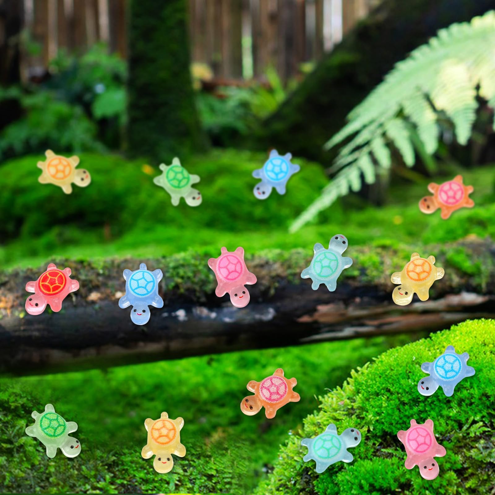 500 Pcs Glow-in-the-Dark Mini Resin Turtles – Tiny Craft Animals For Fairy Gardens, Dollhouses & DIY - View #4