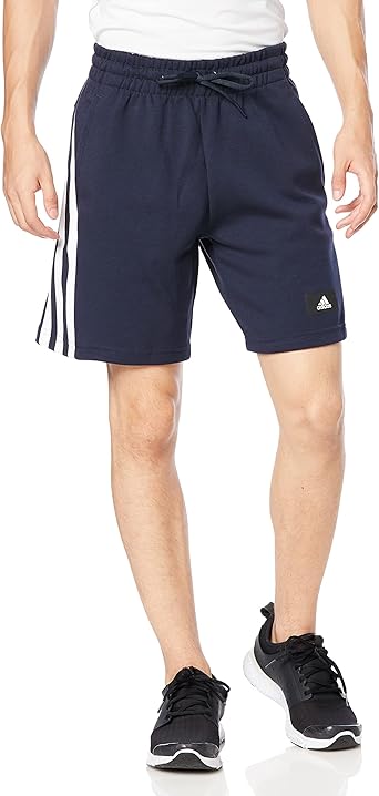 アディダス ストライプ ハーフパンツ ネイビー 新品 オリジナルスゴルフ ツイストウィーブ 撥水 スリーストライプス