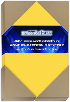 300 Golden Yellow 65lb Cover|Card Paper - 4" X 6" 4X6 Inches Photo|Card|Frame Size - 65 lb/Pound Light Weight Cardstock - Quality Printable Smooth Surface for Bright Colorful Results