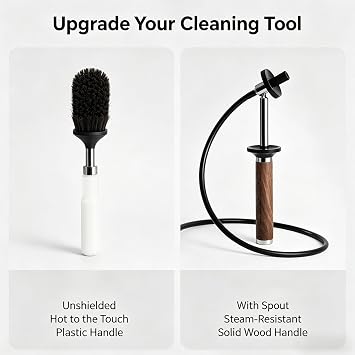 Coffee Machine Steam Brush with Flexible Hose, Espresso Wand Cleaning Kit