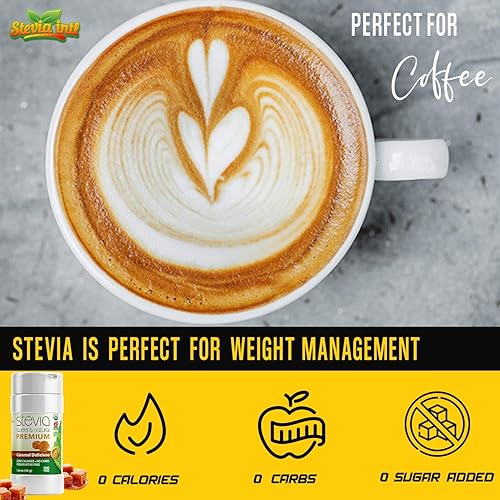 Miniatura 3 de Stevia Intl Caramelo delicioso en polvo. Extracto edulcorante orgánico de stevia. Batidora de stevia pura y naturalmente dulce. Gran sabor, sin