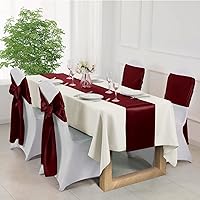 Vista 51 de Manyshofu 12Pcs Satin Orange Table Runner - 12 x 72 Inch Long Size, Party Table Runner Decor Bright & Smooth Wedding Decorations Table Runners for