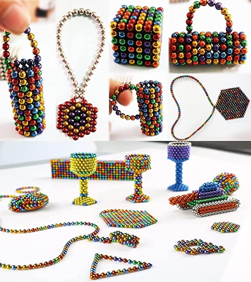 1000PCS Magnetic Balls Building Slime for Adults, Premium Desk Fidget Putty, Stress Relief & Anti-Anxiety Sensory Toy, Ideal for ADHD & Office Relaxation (18+) (Classic Version No. 1)