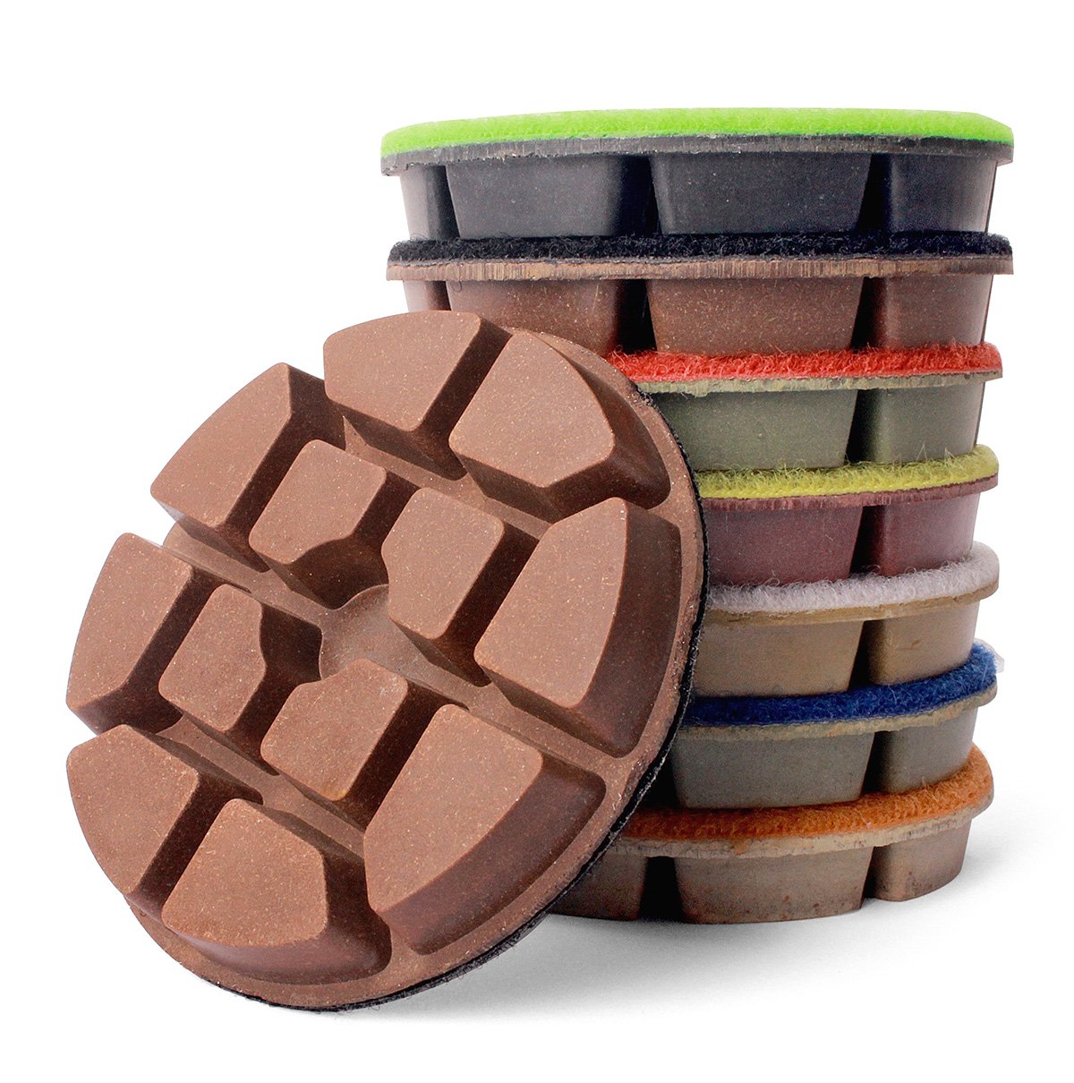 3 Inch Concrete Marble Granite Diamond Floor Sanding Polishing Pads Wet Use(7pcs/Set)