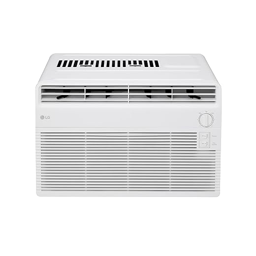 LG 5000 BTU Window Air Conditioner [2024 New] Easy Mechanical Control Ultra-Quiet Compact-size Cools 150 Sq.Ft. for Small Room, Washable Filter AC Unit Easy Installation White LW5024X
