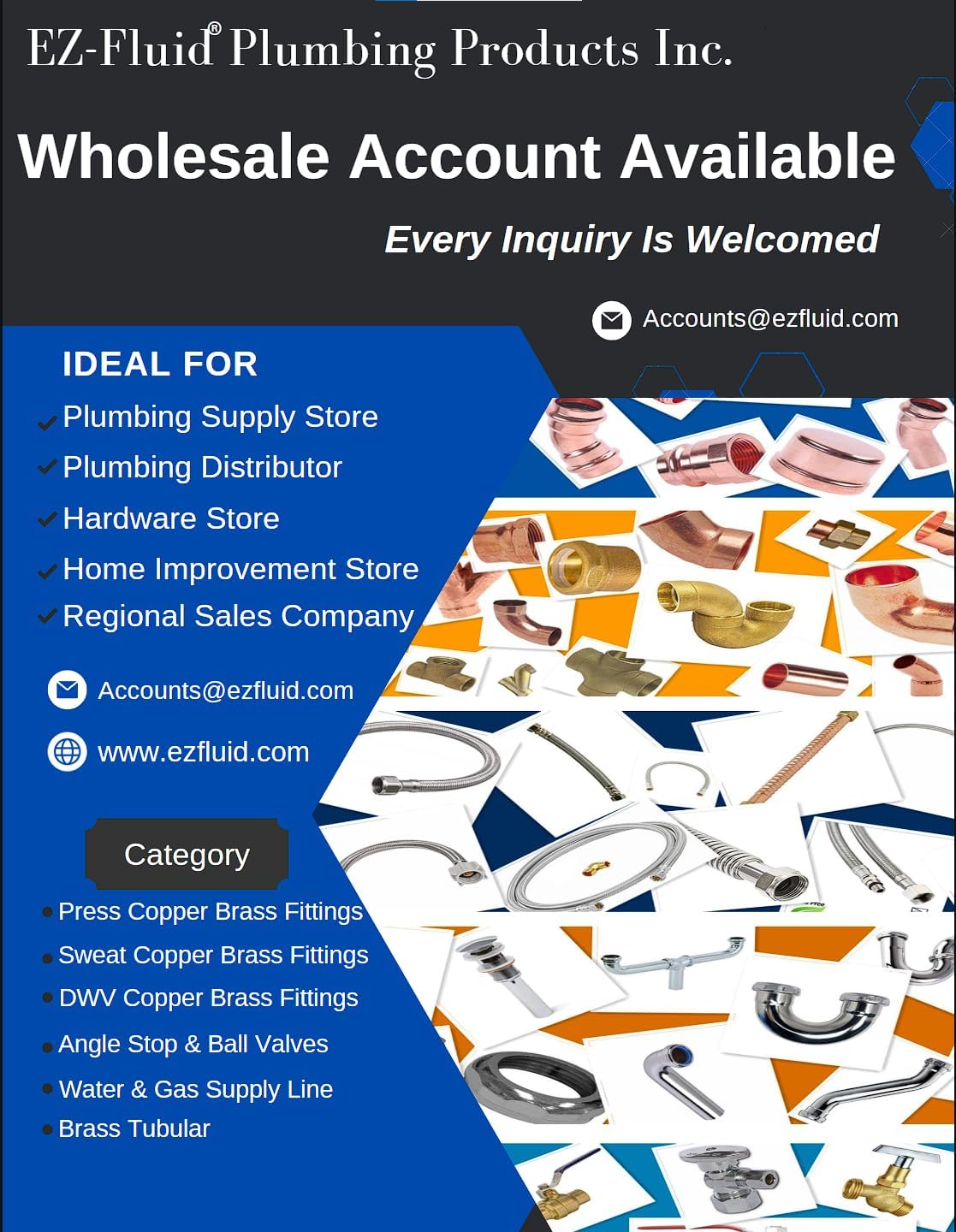 EZ-FLUID (5) Heavy Duty LF Brass 1/2" FIP X 3/4" MHT Male Threaded Connector 1/4 Turn No-Kink Hose Bibb, Water Faucet Outdoor Garden Spigot Shut Off Valve