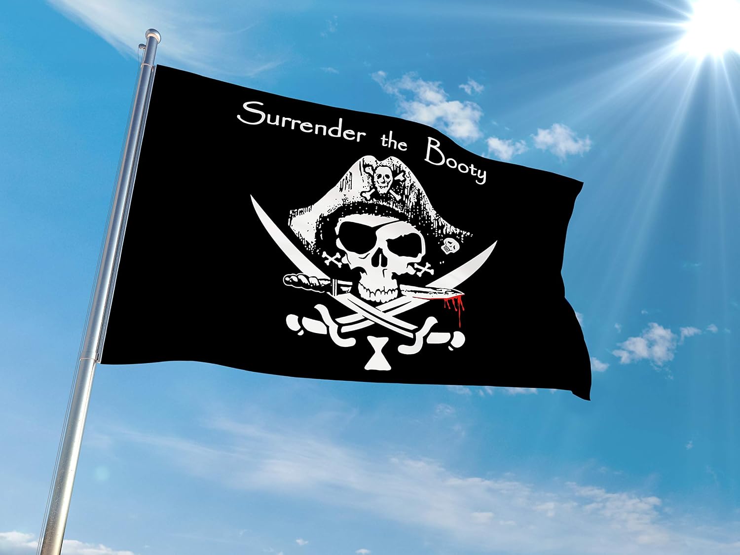 Bonsai Tree Pirate Flag 3x5 Ft, Double Sided and Double Stitched Jolly Roger Boat Flags with Brass Grommets, Pirate Party Supplies Halloween Decorations Banners