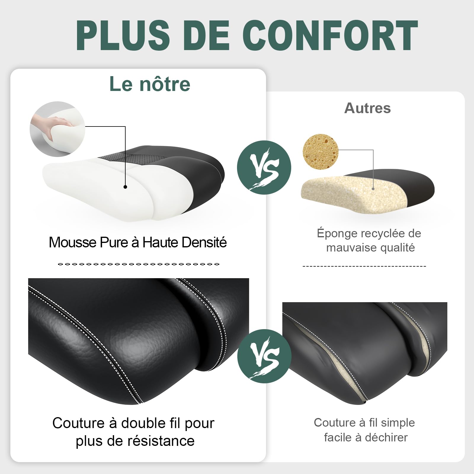 Fauteuil de Bureau Confortable en Cuir PU 150kg, Chaise Ergonomique avec Accoudoirs Rembourrés et Fonction Bascule, Noir Pivotant