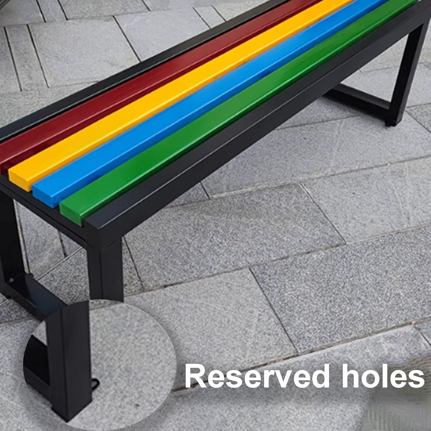 Garden Bench, Patio Bench, Park Benches, Outdoor Seating Furniture Lounge, Porch Bench Seat Weatherproof for Deck, Entryway, Front Porch, Sunroom(Black,120x40x45cm)