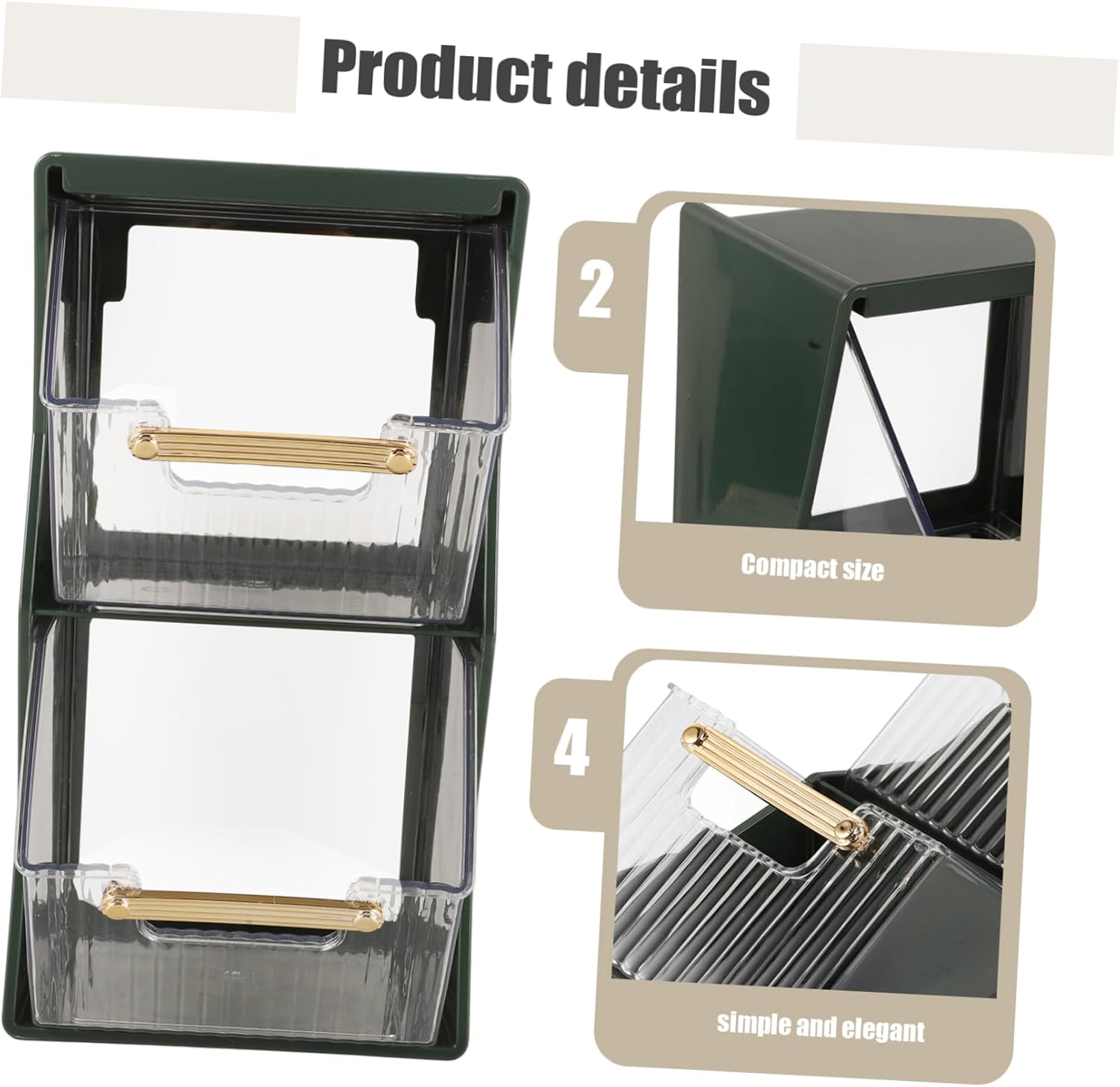 Double Layer Tea Bag Organizer Spacious Storage Box for Tea Bags Coffee and Sugar Packets Multi Functional Countertop Holder for Home and Office Use