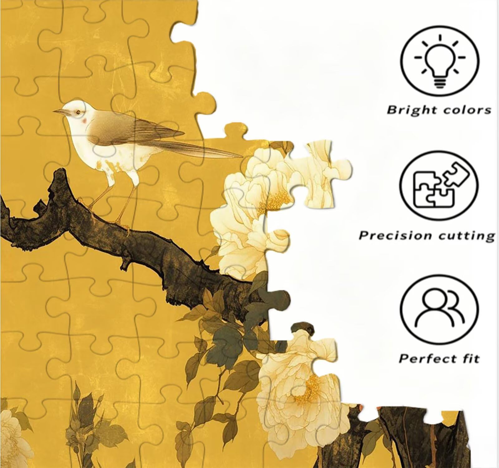Puzzle dla dorosłych 3000, orientalny kwiat i ptak 3000 elementów puzzle dla dorosłych, klasyczne gry edukacyjne, zajęcia rodzinne, do dekoracji ścian domu, prezent R0KH-144