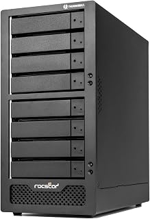 Rocstor GP3505-01 RocPro T38-32TB - 7200 RPM - Dual Thunderbolt 3 / Mini DP 8-Bay Desktop RAID 0,1,10,5,50,6,60 Storage