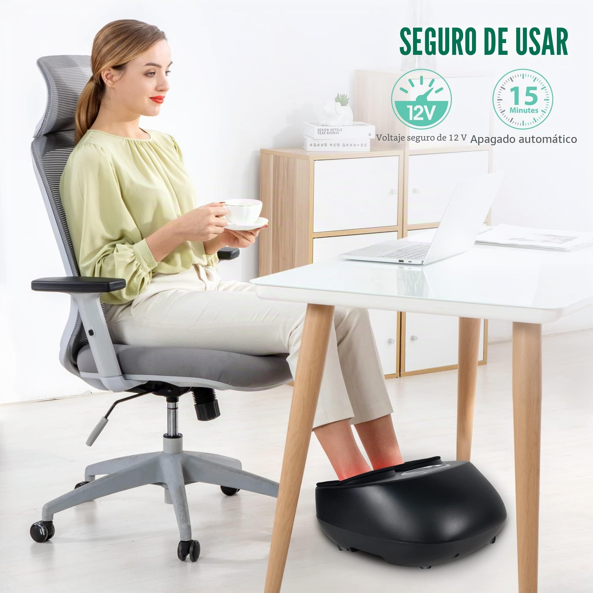 SNAILAX Masajeador de pies con calor, masajeador de pies shiatsu para fascitis plantar y neuropatía, alivio del dolor, amasar, compresión, calentador de pies calentado, masajeador, Regalos