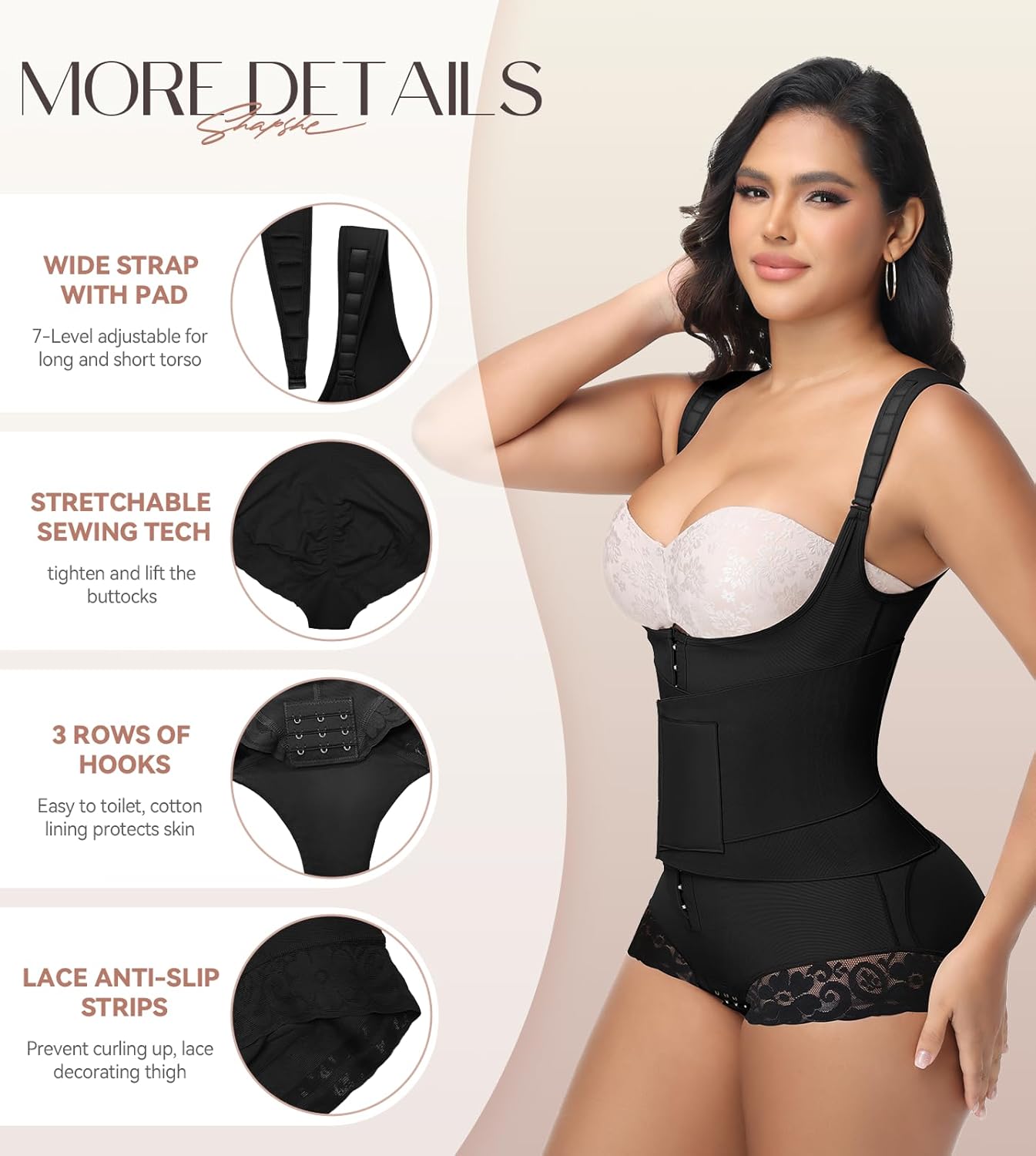 SHAPSHE Fajas Colombianas Moldeadoras Stage 1/2/3 Faja Body Shaper High Compression Garment Waist Shapewear for Women - Image 6