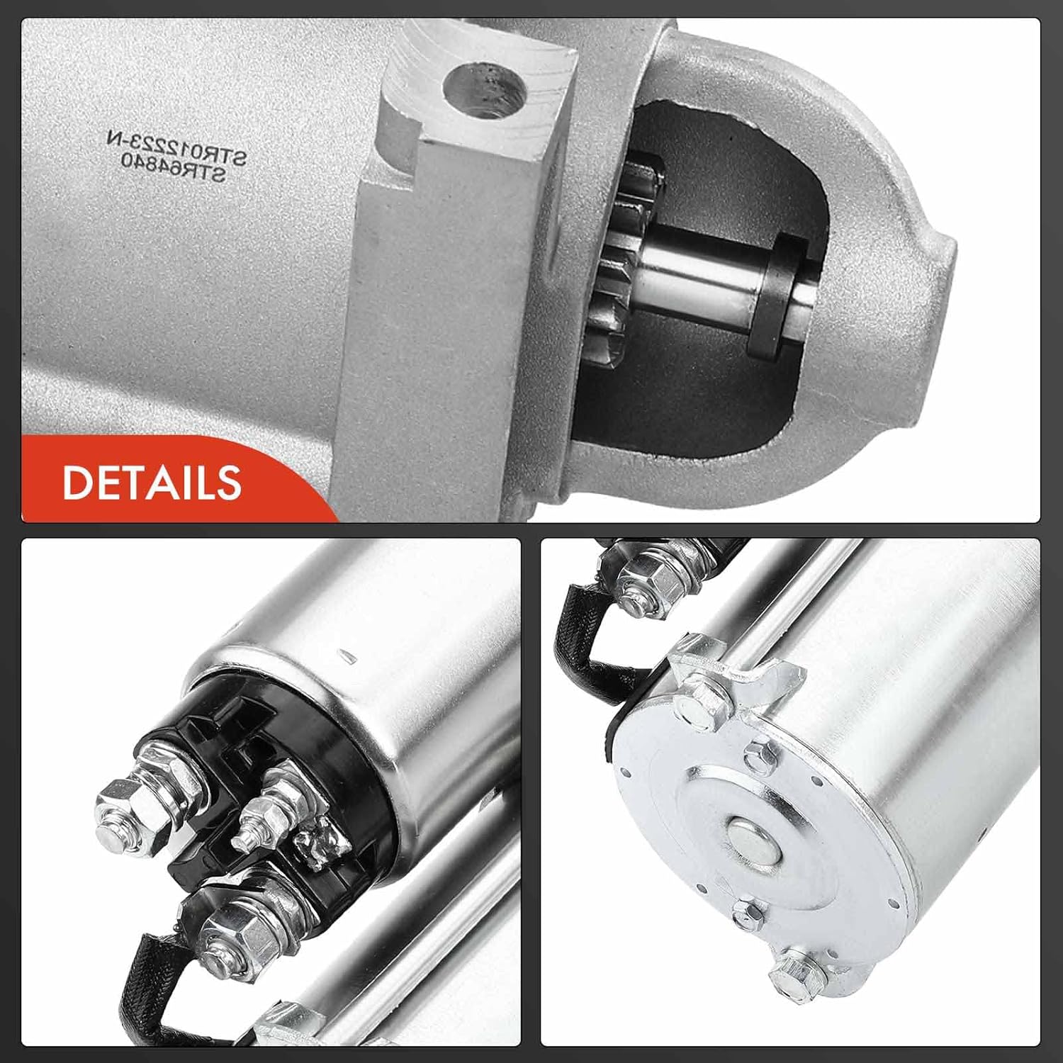 A-Premium Starter Motor Compatible with Chevy Impala, Monte Carlo, Camaro & Buick Lacrosse, Regal, Lesabre & Pontiac Grand Prix, V6 3.8L, 12V 1.4kW CW 11-Tooth, Replace# 10465525, 9000872, 12563718