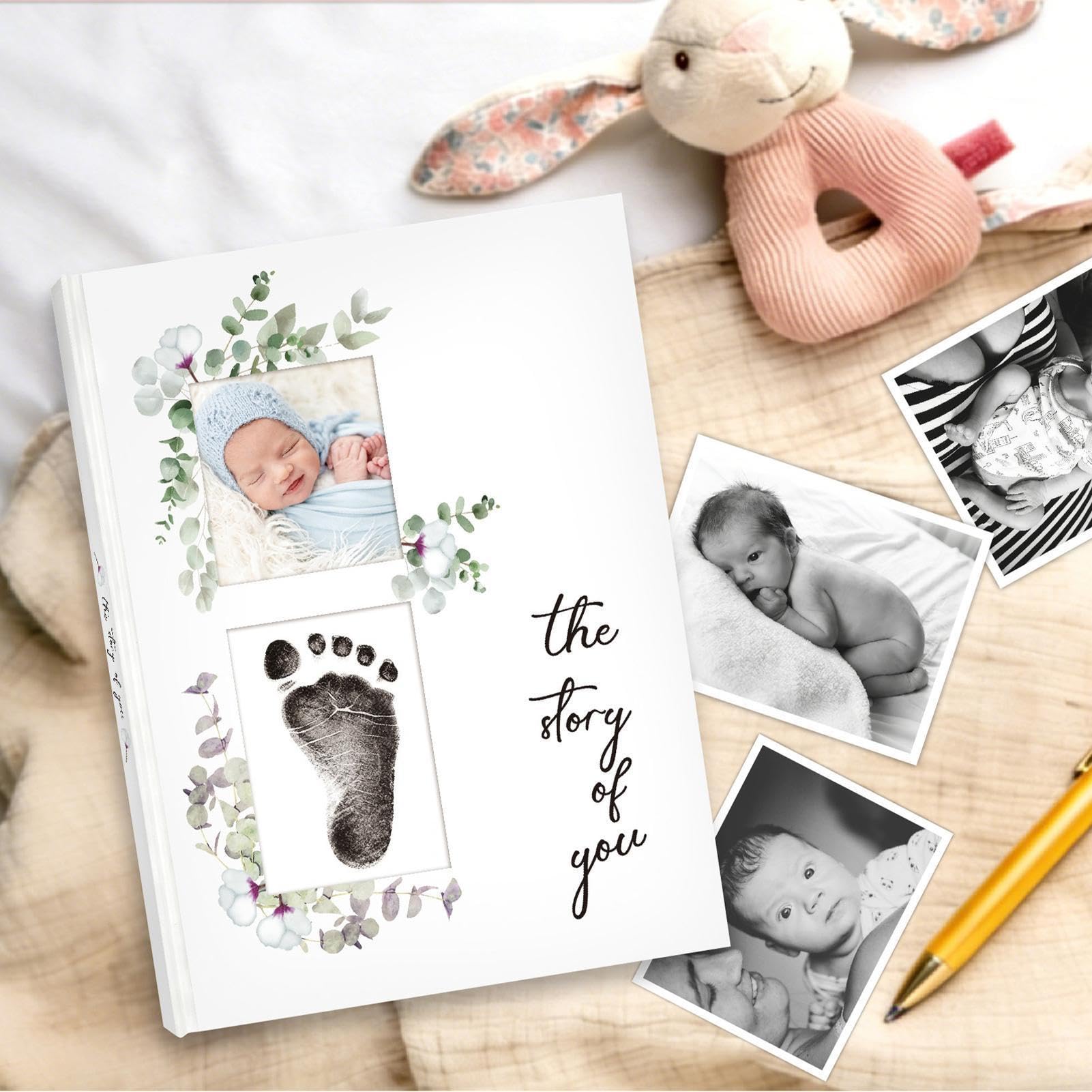 Albumy fotograficzne dla dzieci Uroczy scrapbook narodzin