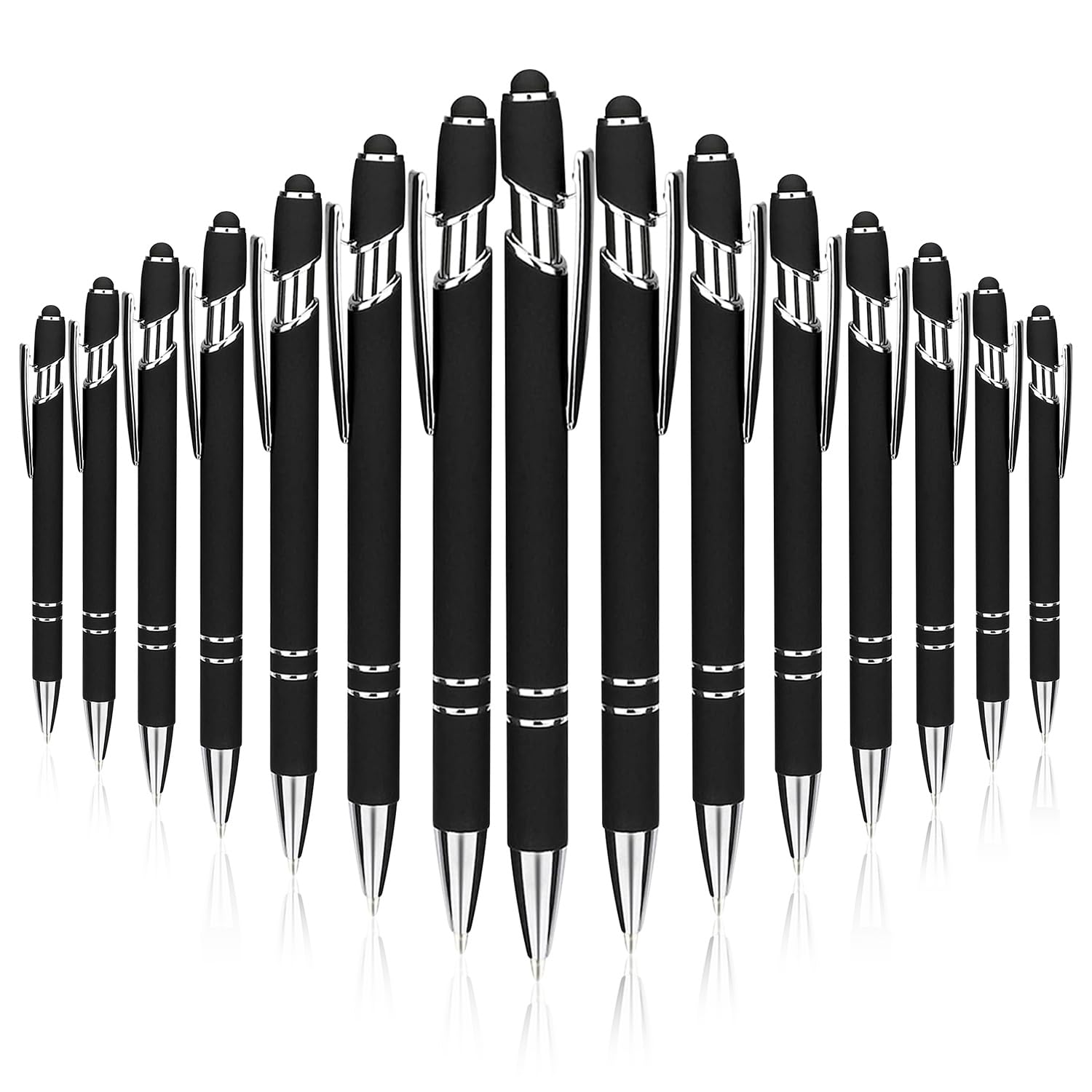 15PCS Ballpoint Pen with Stylus Tip, 2 in 1 Stylus Ballpoint Pen 1.0 mm