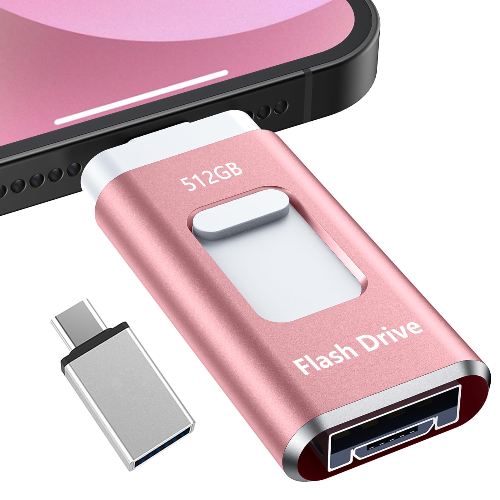 【専用アプリ不要 アルバム整理簡単】Phone用USBメモリ 4in1 USBメ…