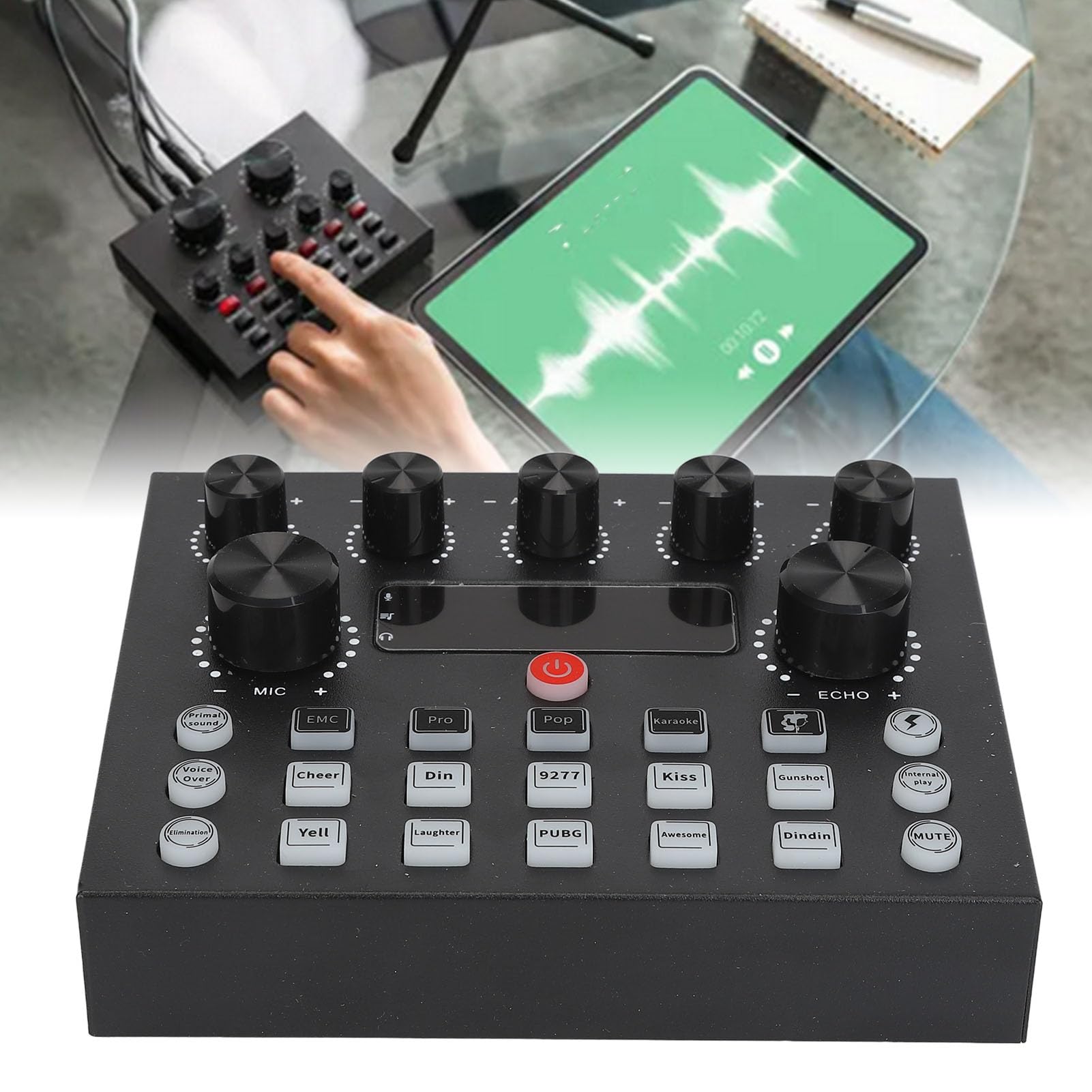 Amazon.com: Live Sound Card, Dual Channel Sound Mixer Adjustable