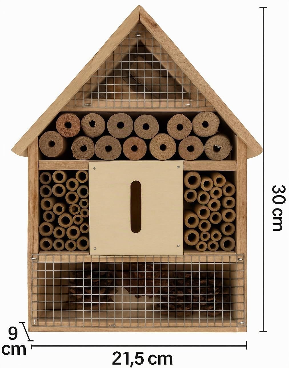 Bambelaa! Hotel para insectos pequeño hotel para insectos casa jardín para colgar Hummelhotel de madera nido