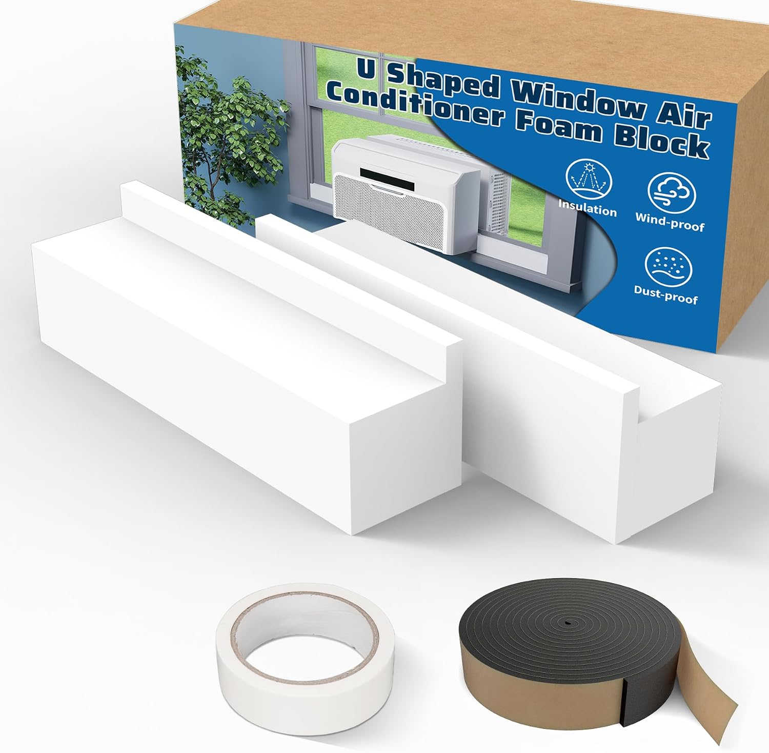 Window Ac Blocker Amazon.com: Pearwow Window AC Foam Block,Air Conditioner Foam Block ...