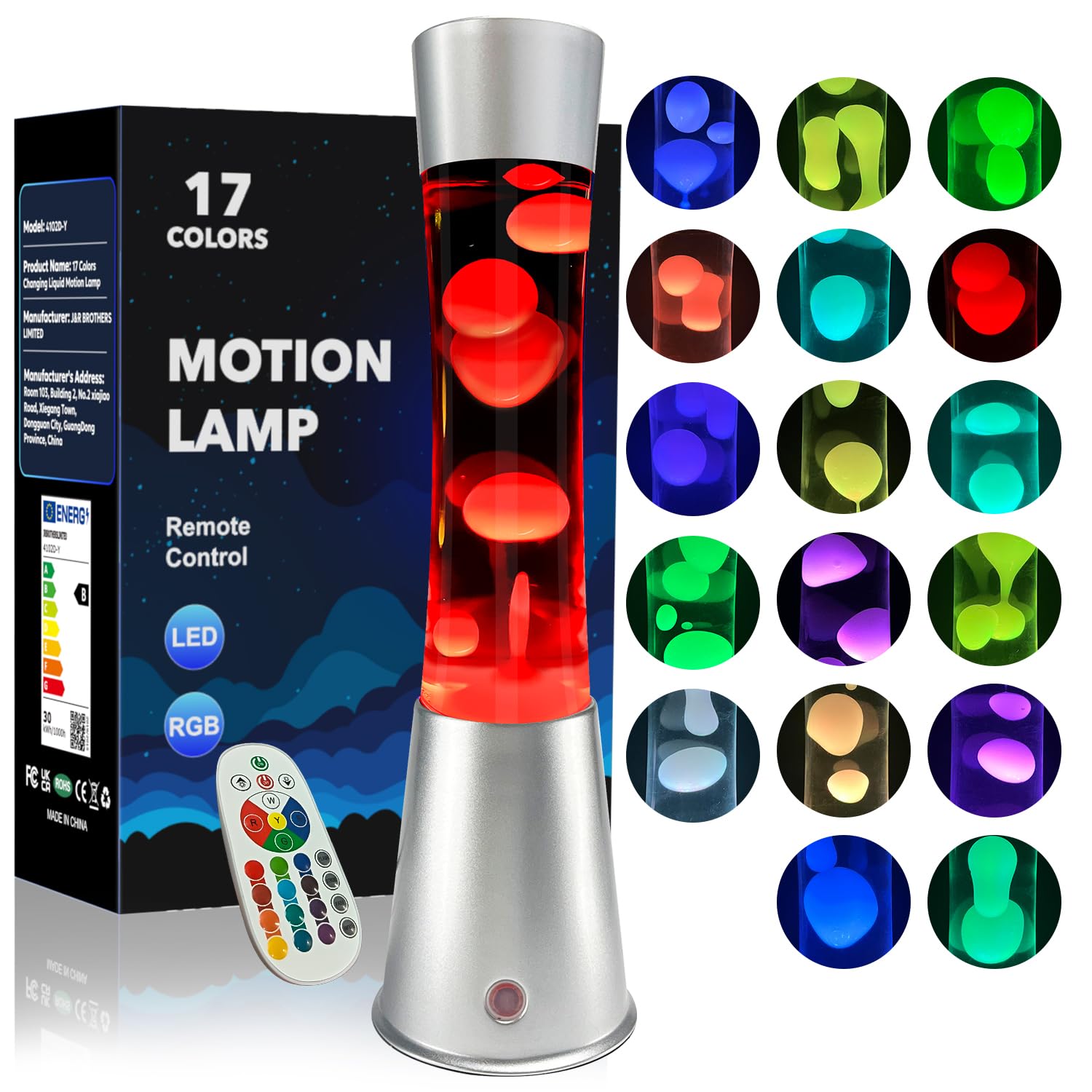 Photo 1 of [SOLD FOR PARTS] Soarling 17 Colors Changing Liquid Motion Lamps LED Night Light for Kids Adults Teens 15.5 Inch Large Big Relax Mood Table Lamp for Birthday Gift Novelty Lighting Nightlight Bedroom Home Room Decor
