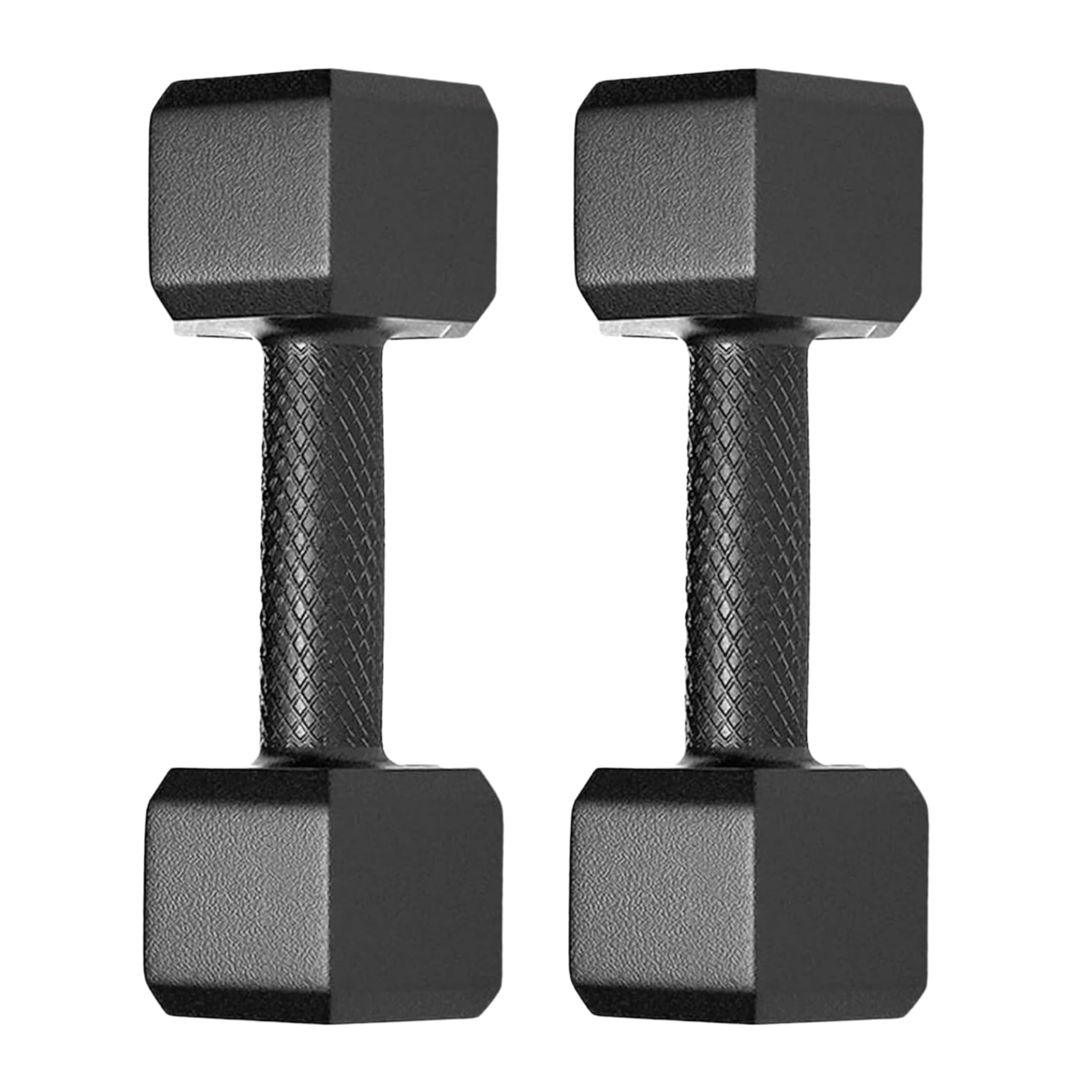Bullar PVC Hex Dumbbells Pack of 2 for Home Gym Equipment Fitness Barbell|Gym Exercise|Home Workout, Gym Dumbbells|Dumbbells Weights for Men & Women,Black,2 Kg