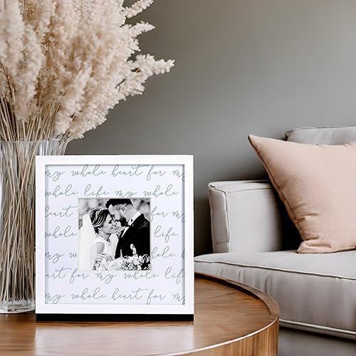 Miniatura 2 de Pearhead Marco de fotos de boda, regalo de recién casados, registro de boda, regalo de despedida de soltera, blanco