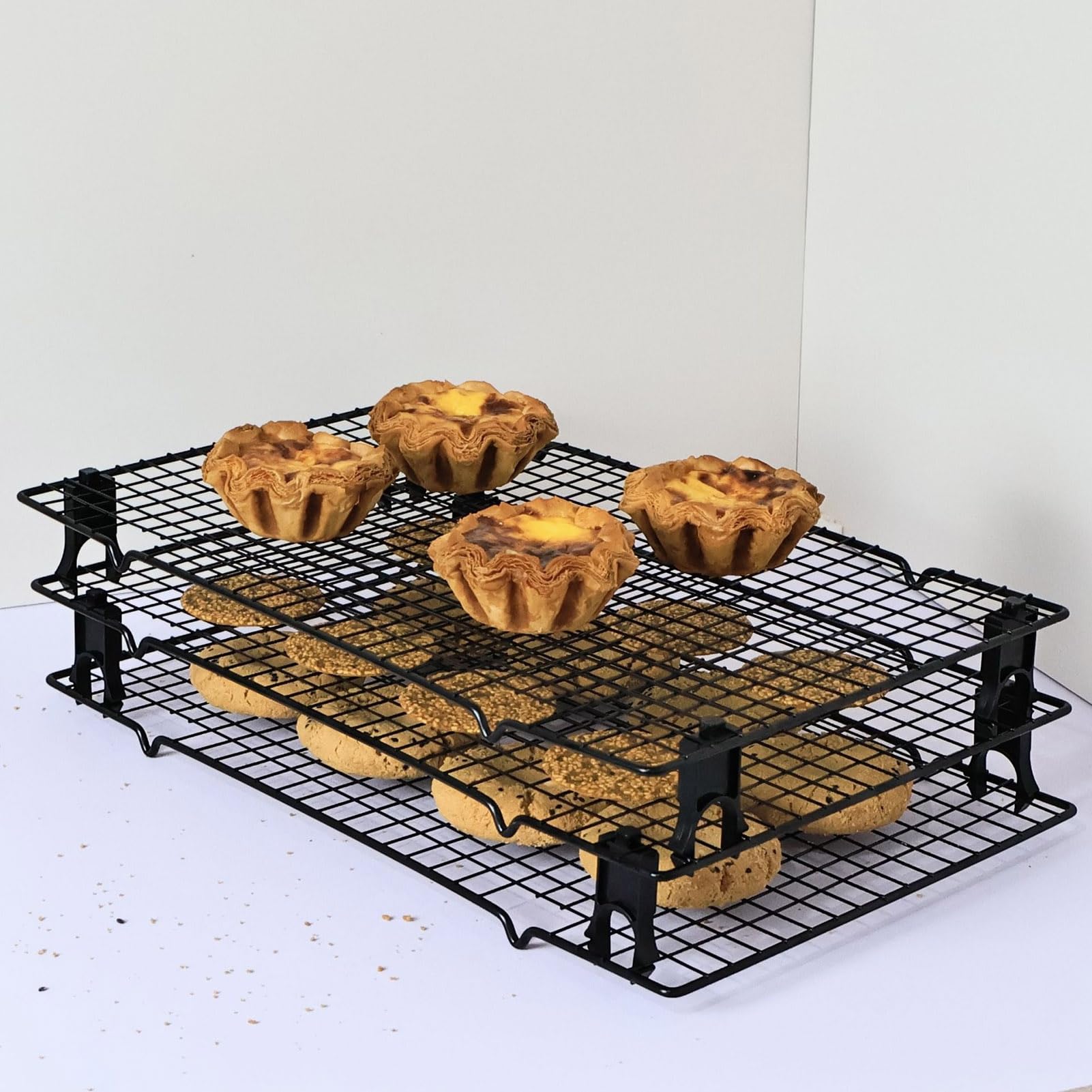 8 Pezzi Impilatore per Teglie da Forno Salvaspazio Universale Impilabile in Silicone per Stampi da Forno Impilatore per Teglie da Forno per Fogli di Biscotti Organizzatore di