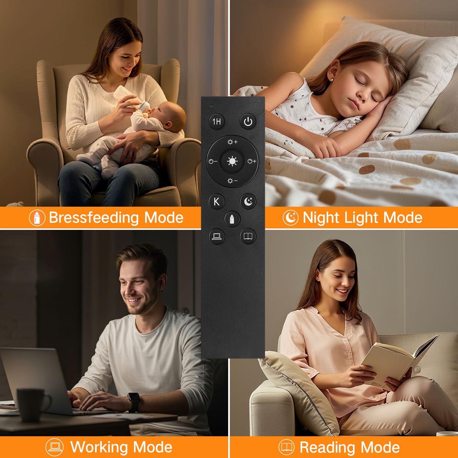 OUTON Lampada da Terra ad Arco, Lampada ad Arco Moderna con Telecomando e Interruttore a Pedale, Paralume Beige da 40cm, Lampadina E27, Piantana LED da 205cm per Soggiorno, Camera da Letto, Ufficio