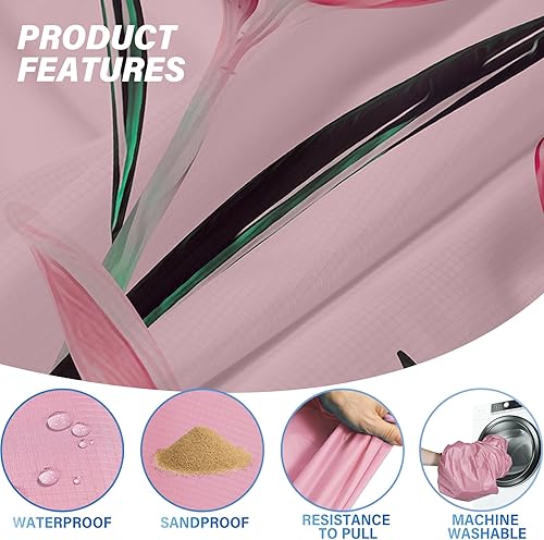 Miniatura 43 de Beach Blanket Oversized Extra Large 78" X 81",Waterproof Sandproof Beach Blanket 1-7 Adults Lightweight Durable for Travel Camping Hiking Picnic