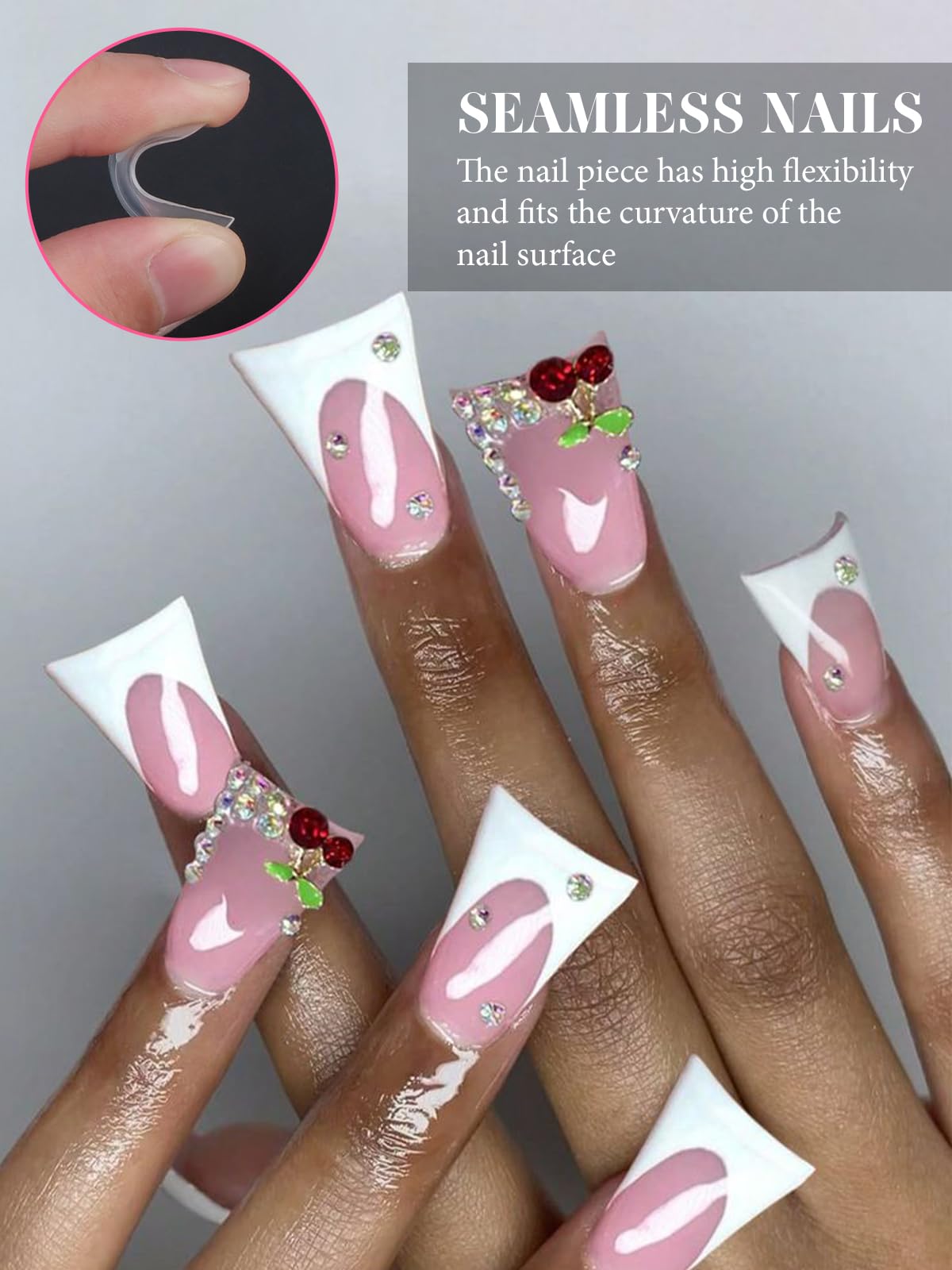 EBANKU 120 PCS Unghie Finte Nail System Dual Nail Form, Riutilizzabili Nail Dual Form Kit Nail Form Duck Shape Acrilico Tips Unghie con Scala Graduata per Unghie Strumenti