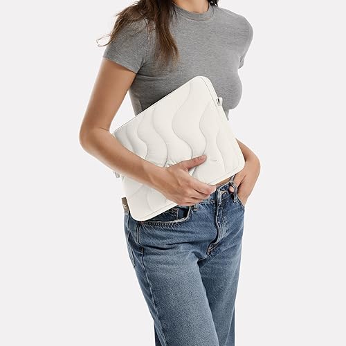 Miniatura 7 de tomtoc Funda protectora 360 para laptop de 15 pulgadas MacBook Air M2A2941 2023, 15 pulgadas Surface Laptop 543, diseño acolchado, lindo bolso