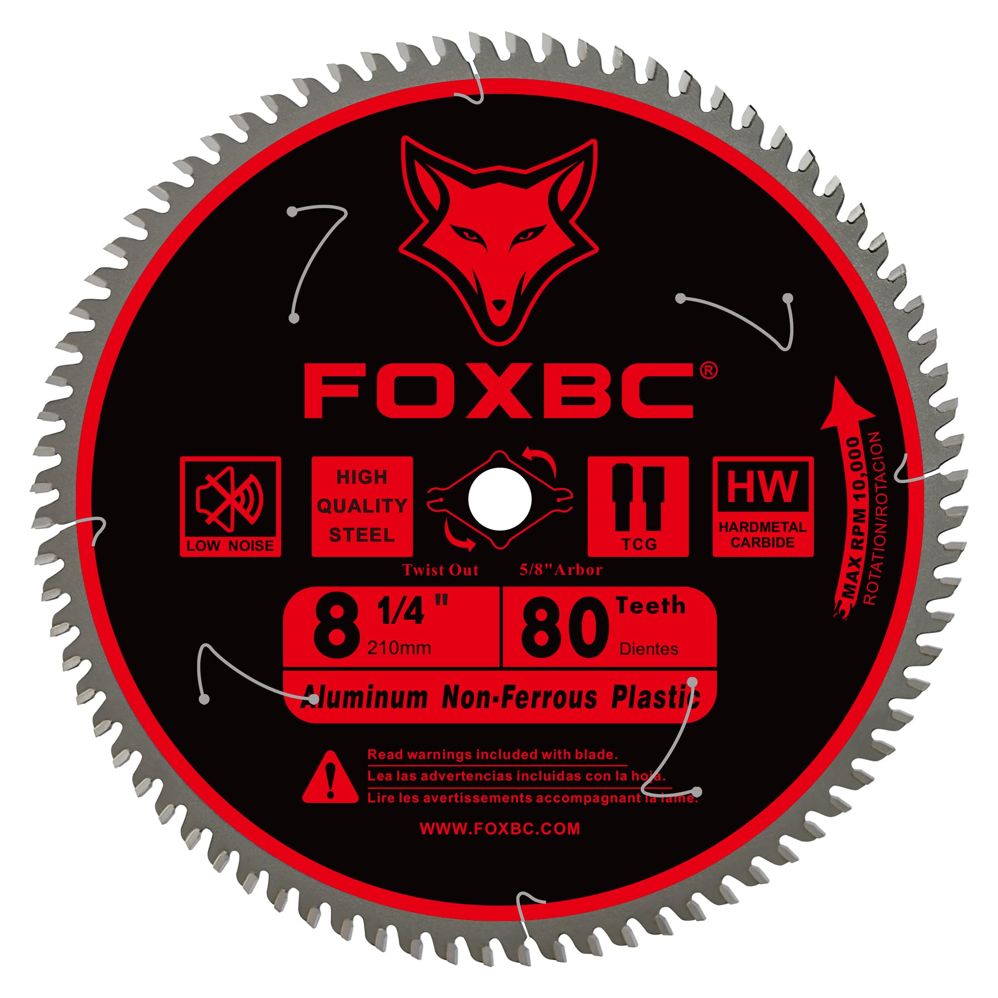 G-STYLE 8.0 XXX-HEAVY 　　　　　7.6XXX-HEAVY FOXBC 8-1/4 Inch Metal Cutting Table Saw Blade 80-Tooth TCG for