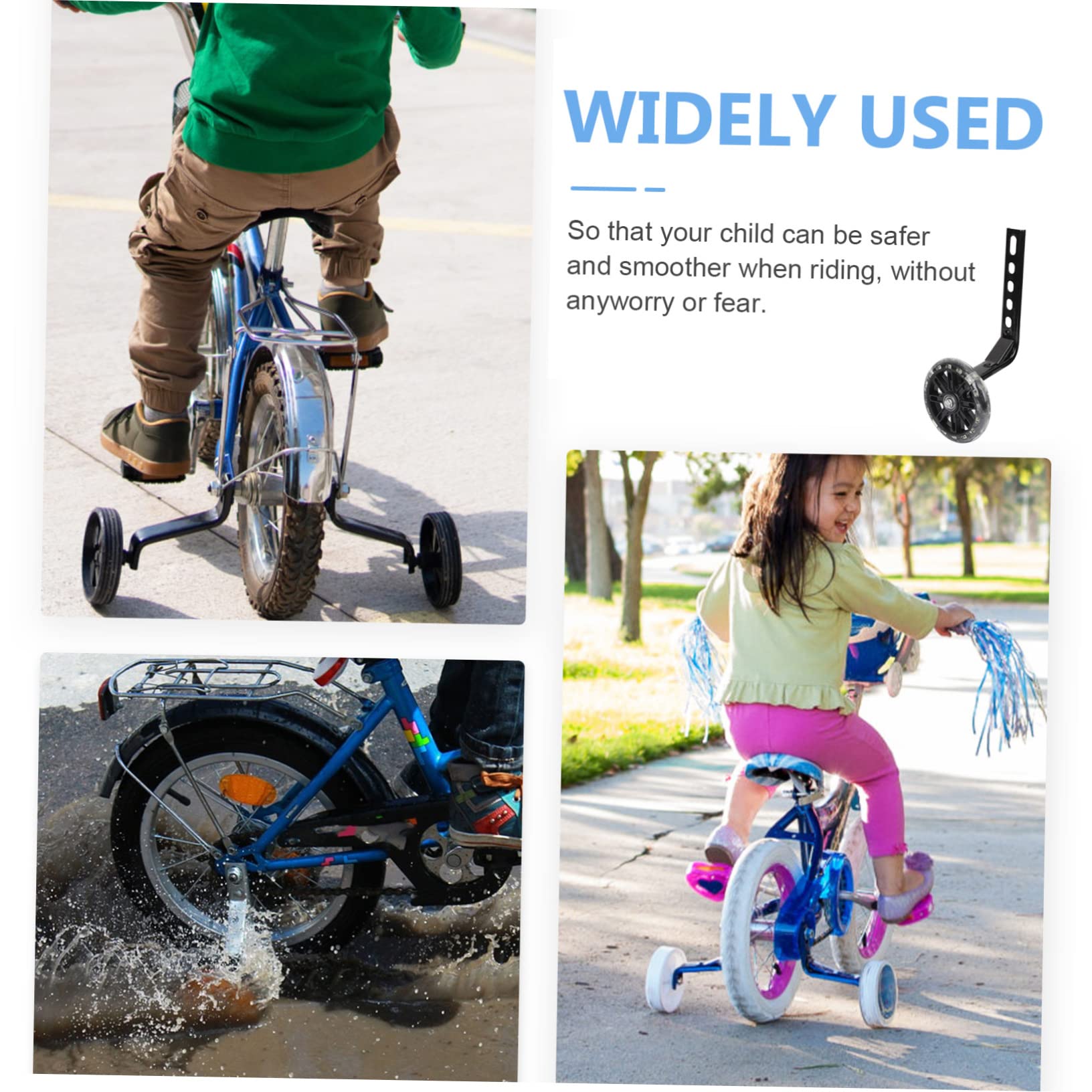 VANZACK 2piezas Ruedines De Bicicleta para Ruedas De Brillantes Compatibles Bicicletas De Instalación Rápida y Resistente para Aprendizaje y Seguridad Infantil