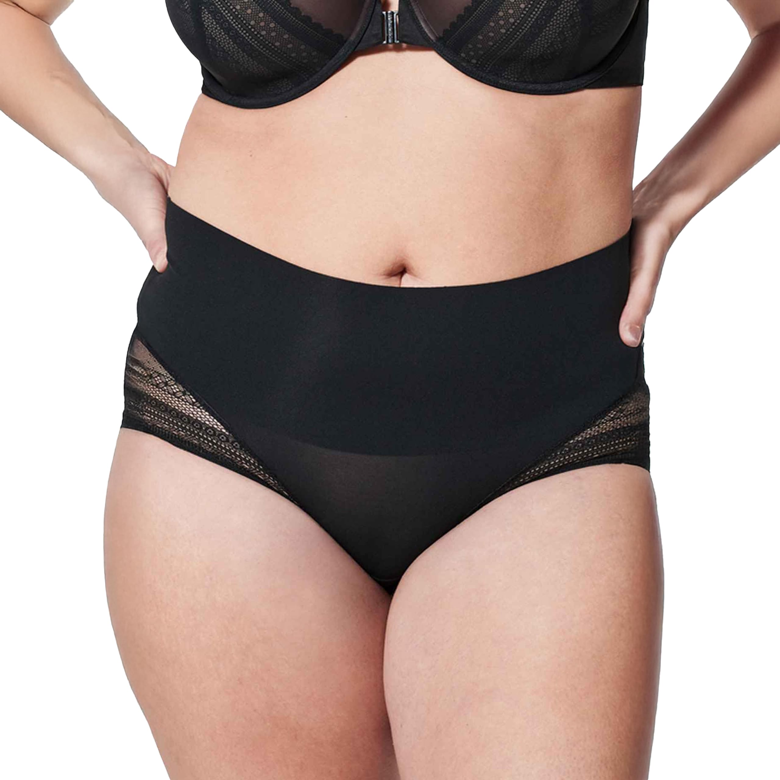 Spanx Women's Very Black Undie-Tectable Illusion Lace Hi-Hipster