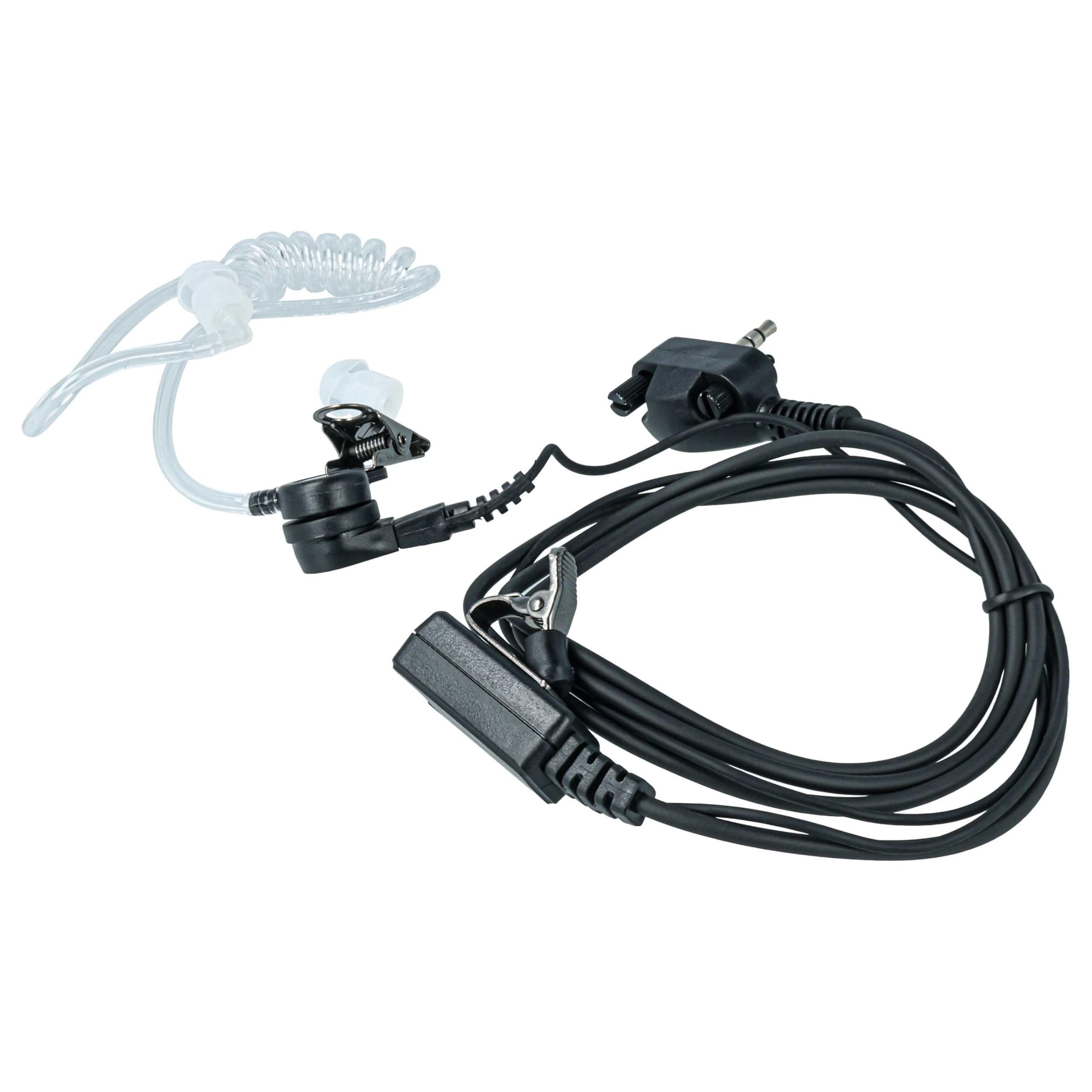 vhbw Zestaw słuchawkowy, 5 sztuk, kompatybilny z Yaesu Vertex VX-351, VX-354, VX-400, VX-410, VX-231, VX-246, VX-350 Radio, Walkie-Talkie - czarny