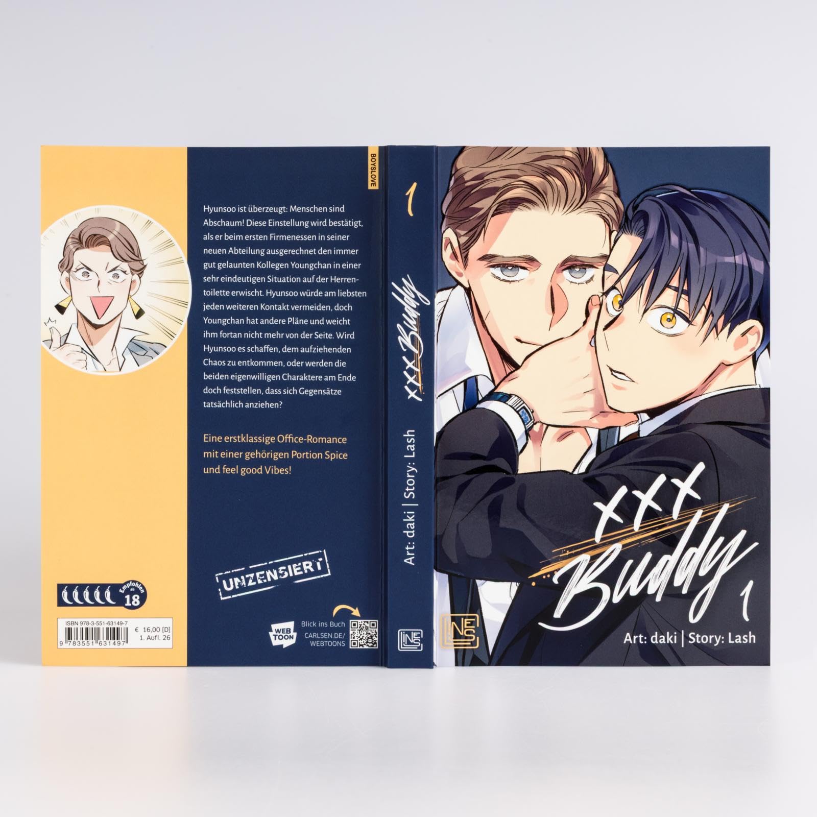 XXX Buddy 1: Unzensierter Boys-Love-Manhwa für Erwachsene über eine Office-Romanze zwischen zwei Kollegen – limitierte Edition mit Photocard